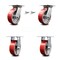 Service Caster 6 Inch Poly on Cast Iron Caster Set with Roller Bearing 2 Swivel Lock 2 Rigid SCC-35S620-PUR-RS-BSL-2-R-2 - alternate 1